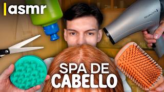 ASMR español ATENCIÓN PERSONAL para dormir spa de cabello [upl. by Stormie]