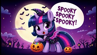 Spooky Spooky Spooky Song Twilight Sparkle Over the Years Halloween Photo Collage AI Generated [upl. by Hagi]