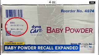 Baby powder recall expands to 35 states including Pennsylvania New Jersey and Delaware [upl. by Geldens]