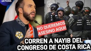 CONGRESO DE COSTA RICA NIEGA RECIBIR A NAYIB POR ABUSIVO Y METER MILITARES SIN PERMISO A COSTA RICA [upl. by Enitsud]