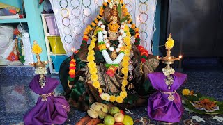 Simple varalakshmi Pooja at home  Varalakshmi Pooja vidhanam  Kalasam decoration  kuthu vilakku [upl. by Oiceladni]