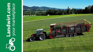 12 Meter langer Ladewagen für die Heuernte  landwirtcom [upl. by Domingo35]