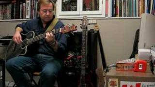 Acoustic bass solo blues improv in D [upl. by Leffert443]