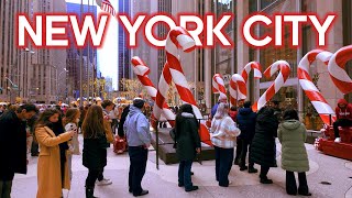 New York New Years Eve 2024 🎉🎀 Bryant Park Rockefeller Center Sixth Avenue NYC Walking tour [upl. by Roseann]