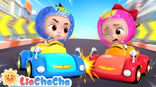 Race Car Song  Go Little Cars  Baby Car Song  LiaChaCha Kids Songs amp Nursery Rhymes [upl. by Vera]