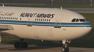 FullHD AMAZING Sound Kuwait Airbus A300600R takeoff at GenevaGVALSGG [upl. by Aiam]