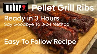 Pellet Grill Rib Recipe  Ready In 3 Hours  Baby Back Ribs On Smoker  Weber Searwood Rib Recipe [upl. by Brathwaite]