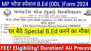 mp bhoj special bed form  Eligibility FEE Duration  bhoj special bed entrance exam 2024 [upl. by Nerine989]