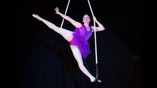 Sarah on Trapeze Sugar Plum Fairy  Circus Festivus 2017 [upl. by Beall]