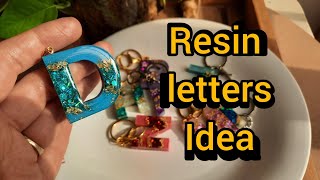 Epoxy resin tutorial  resin keychain  Resin letters [upl. by Ritchie106]