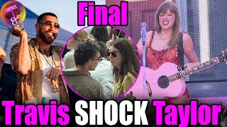 Taylor Swift shocked by Travis Kelces surprise appearance with Jack Antonoff at Wembley final [upl. by Sitnik]