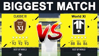 PLAYING THE BIGGEST MATCH IN FIFA HISTORY Classic XI vs World XI [upl. by Bo]