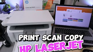 How To Print Scan Copy With HP LaserJet MFP M140WE Wireless Printer Review [upl. by Falk]