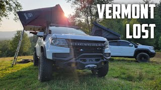 2 Colorado ZR2s overland Vermont  First time seeing the Alu Cab canopy camper TheKuatRacks [upl. by Aneloj]