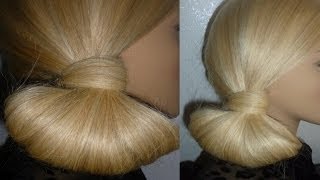 EINFACHE Frisur in 5 MINUTEN für mittellanges Haar zum selber machen EASY Hair Bun Updo Peinados [upl. by Amron291]