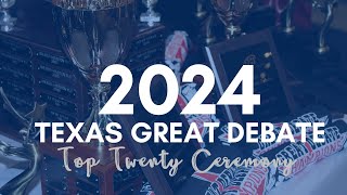 NHI 2024 Texas Great Debate  Top Twenty Ceremony [upl. by Aedni]