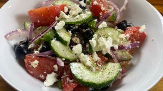 “QUICK amp SIMPLE GREEK SALAD W HOMEMADE GREEK DRESSING” [upl. by Nolham124]