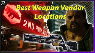 Cyberpunk 2077 Best Weapon Vendor Locations and Legendary Weapon Locations [upl. by Boyer]