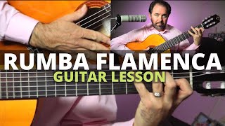 How to Do Arpeggios and Golpes for Rumba Flamenco Guitar Lesson  Two Lively Falsetas Riffs [upl. by Aleahc]