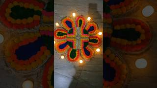 Pom Pom Rangoli Design 🎉😱diy craft festivalyoutubeshorts homedecortrending gripofartdiwali [upl. by Hedberg]