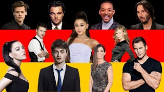 Celebrities Speak German Stars Sprechen Deutsch [upl. by Brandt634]