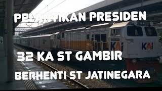 ADA PELANTIKAN PRESIDEN32 KA KEBERANGKATANKEDATANGAN ST GAMBIR BERHENTI DI ST JATINEGARA181024 [upl. by Donni]