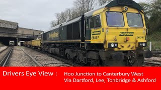 Drivers Eye View Cab Ride  Hoo Junction to Canterbury West Via Dartford Lee Tonbridge amp Ashford [upl. by Ennoryt]