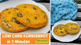 Das 3 Minuten Low Carb Kürbisbrot I Low Carb Backen leicht gemacht I Low Carb Rezepte mit Kürbis [upl. by Atteniuq]