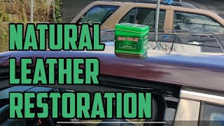 Best way to soften amp revive classic leather seats Mercedes w140 s500 bag balm [upl. by Parks]