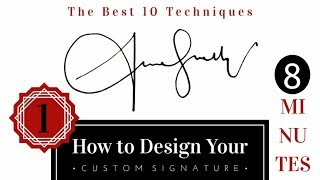 The Best Signature Examples with 10 Techniques  How to Draw Custom Signature [upl. by Analed302]