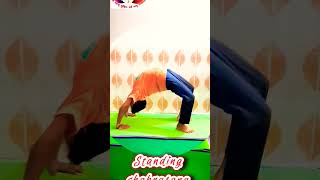 standing chakrasana 🔥 practice yoga asana practice shorts [upl. by Ardna]