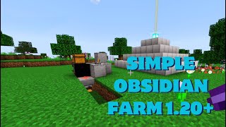 Super Simple Obsidian Farm Minecraft Bedrock 120 [upl. by Ettelocin]