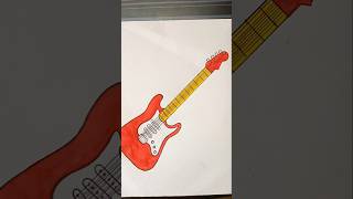 Guitar Drawing ✨ art drawing howto easy sketch painting artist artwork guitar shorts [upl. by Correna46]