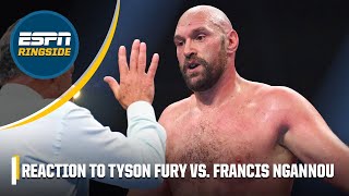 Reaction to Tyson Fury’s splitdecision win against Francis Ngannou  ESPN Ringside [upl. by Nereil]