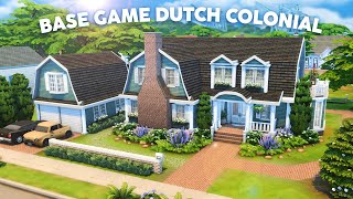 Base Game Dutch Colonial  The Sims 4 Speed Build [upl. by Lacagnia]