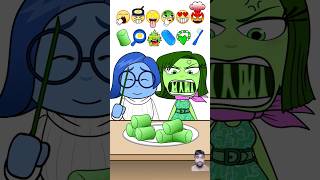 Blue vs Green Emoji Eating Challenge shortvideo animation shorts [upl. by Noreh]