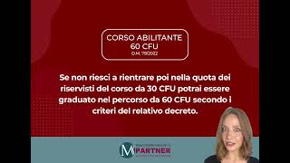 FAQ  Percorsi abilitanti 30 36 60 CFU [upl. by Garner]