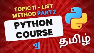 List Methods in Python in Tamil Part 2 [upl. by Gere]