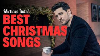 Michael Bublé  Best Christmas Songs Yule Log Fireplace [upl. by Amik]