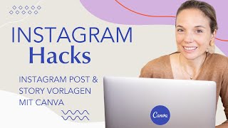 Instagram Posts amp Stories Vorlagen leicht erstellen mit Canva [upl. by Akinwahs]