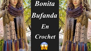 🧣Bufanda Tejida en Crochet Paso a Paso [upl. by Weingarten]