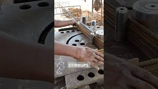 How to making Stirrups ring construction steel civil building reinforcement [upl. by Dera154]