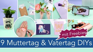 9 DIY Geschenkideen zum Muttertag amp Vatertag plotten [upl. by Nylatsyrc]