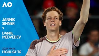 Jannik Sinner v Daniil Medvedev Highlights  Australian Open 2024 Final [upl. by Suivatnad]