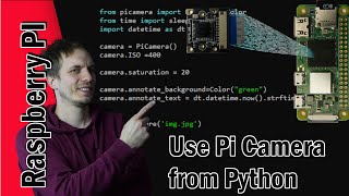 Python  PiCamera setting resolution ISO text overlay etc on raspberry Pi zero  PI 4 [upl. by Olli]