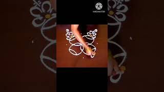 Easy rangoli with 5 dots [upl. by Aloek922]