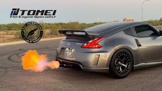 Tomei VS Fast Intentions on my Supercharged 370Z  HUGE flames [upl. by Accissej]