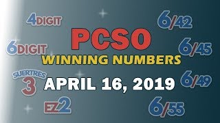 P101M Jackpot Superlotto 649 EZ2 Suertres 6 Digit Lotto 642 amp Ultra Lotto 658  April 16 2019 [upl. by Stacia]