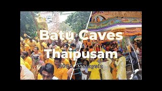 Thaipusam 2024 from Batu Caves Malaysia [upl. by Aitel943]