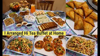 How I Arranged 11 Dishes Hi Tea Buffet at Home 😍😍  High Tea Party Ideas By Tasty Food with Maria [upl. by Aray]